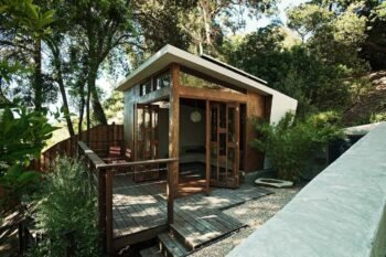 MCM style garden studio shed California