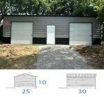 Delivered and Installed Clutch 30x25 Outdoor Storage building from big buildings direct the metal building specialist