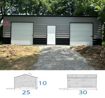 Delivered and Installed Clutch 30x25 Outdoor Storage building from big buildings direct the metal building specialist