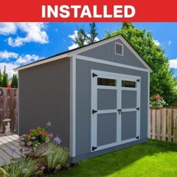Tuff Shed Professionally Installed Tahoe Series Independence 10 ft. w x 12 ft. D Primed Wood Shed 7 ft. Sidewall