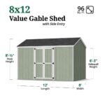 Little Cottage Co Value Gable Shed with Side Entry