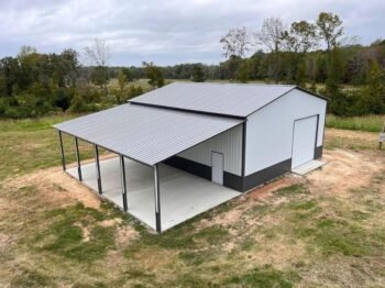 30x71x14 Metal Building with Lean To