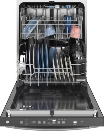 GE ENERGY STAR 24" Top Control Built-In Dishwasher with Sanitize Cycle