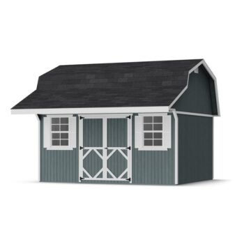 Little Cottage Co Classic Gambrel Barn Shed with Overhang