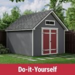 Handy Home Products Tribeca 10x12 Do-It Yourself Wooden Storage Shed with Floor