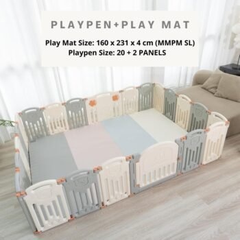Playpen for Toddler and Babies Pure Era Playpen with 1.6in Thick Mat