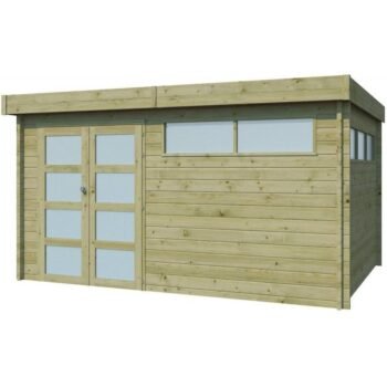 Technoflex Chic-Shed Whistler 14 ft. W x 10.5 ft. D x 7.8 ft. H Solid Wood Shed with 1-Double Door cab3421402