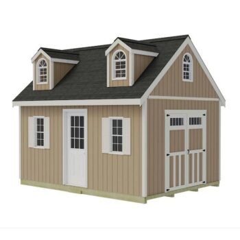 Shed Master 12 x 10ft. Wood Shed with Premium Dormer Window Package and Complete Floor System