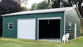 Delivered and Installed Deluxe Garage Joe's Side Entry Two Car Garage 18x30x9 from big buildings direct the metal building specialist