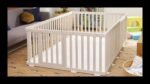 Baby Playpen & Play Mat Set | Extra Large 5×7 ft Playpen & Play Mat Bundle | Premium Furniture-Style Play Yard | Non-Toxic Cushioned Baby Play Area