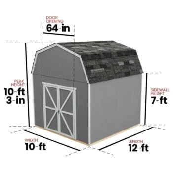 Kennesaw 10 ft. W x D Do-it Yourself Outdoor Wood Storage Shed