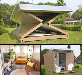 Foldable Prefab Cabin Modular Tiny House Holiday Guest Home for Farm Resort Backyard