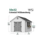 Little Cottage Co Colonial Williamsburg Wood Shed Kit