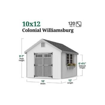 Little Cottage Co Colonial Williamsburg Wood Shed Kit