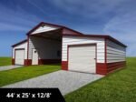 Delivered and Installed Steellux 44x25 metal Barn from big buildings direct the metal building specialist