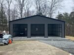 Delivered and Installed the Summer Garage 36x35x12/9 from big buildings direct the metal building specialist