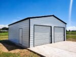 Two Car Shop Delivered and Installed the Camilia 22x20x11 from big buildings direct the metal building specialist