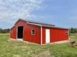Delivered and Installed the Kiev Installed Barn 42x20x12/8 from big buildings direct the metal building specialist